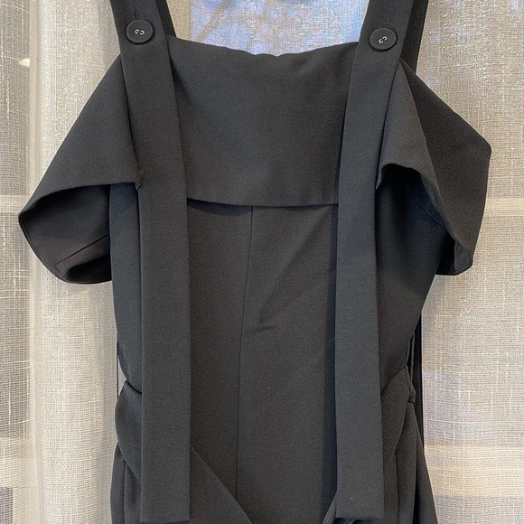 C/MEO Collective Vision Wide-Leg Strap-Detail black Jumpsuit - Picture 4 of 6